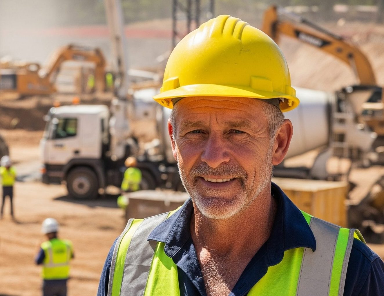 construction manager at a construction site