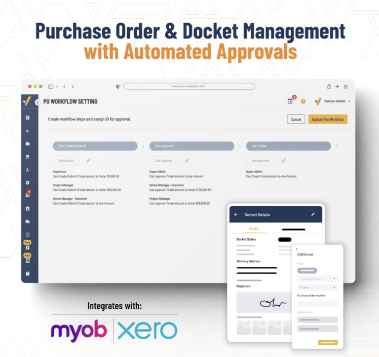 Purchase Order and Docket Management with Automated Approvals